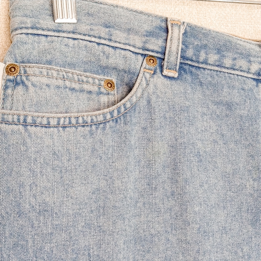 Vintage 90s Jones Wear Sport Light Wash High Waisted Rise Mom Jean Shorts Sz 14 - Picture 2 of 5
